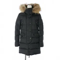モンクレール MONCLER ダウンコート フラゴン FRAGON ロング ファー 無地 00サイズ ブラック 黒