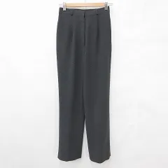 パンツ スリム ストレート ロング ストレッチ 総裏 脇ゴム グレー 62