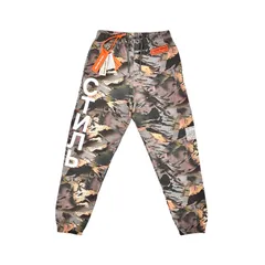HERON PRESTON ヘロンプレストン PLAIN SWEATPANTS CAMO CTNM СТИЛЬ キリル文字 サイド プリント オレンジ パッチ タグ オリジナル 迷彩 カモフラージュ スウェットパンツ ラグジュアリー ストリート ワークウエア