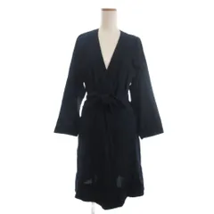 マカフィー MACPHEE トゥモローランド ガウン風コート ミドル丈 薄手 紺 ネイビー 36 ■TC