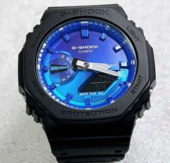【中古美品】G-SHOCK 腕時計 GA-2100FL 青 黒 グレー A795 中古美品】G-SHOCK 腕時計 GA-2100FL 青 黒 グレー A795 - メルカリ