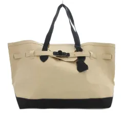 ビームス BEAMS LACOUSETTE ニュークラシックエコバッグ トート キャンバス ベージュ 黒 ブラック /JS ■FF