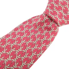 エルメス HERMES タグ付き ネクタイ レギュラータイ シルク 赤 レッド ■SK