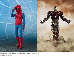 신품 SHFiguarts 스파이더 맨 (홈 커밍) 홈 메이드 슈트 ver. & 아이언 맨 마크 47