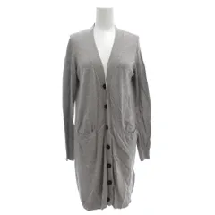 ランバンオンブルー LANVIN en Bleu ロングカーディガン ニット 長袖 薄手 38 グレー /GV