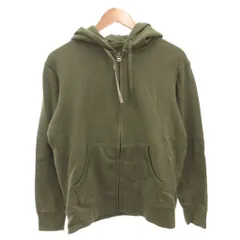 ユニクロ UNIQLO タグ付き スウェット フルジップ パーカー フーディ 長袖 M 緑 グリーン /FF