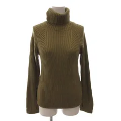 ユニクロ UNIQLO 24AW 3Dメリノブレンドタートルネックセーター ニット リブ 長袖 S オリーブ /FFのサムネイル