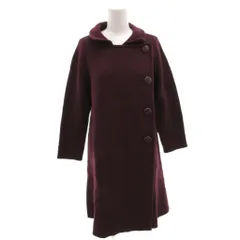 ジェイ&エムデヴィッドソン J&M Davidson ニットコート ウール ひざ丈 S 紫 パープル /FFのサムネイル