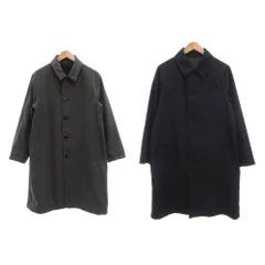 グリーンレーベルリラクシング ユナイテッドアローズ green label relaxing 美品 ステンカラーコート リバーシブル ロング ヘリンボーン S グレー ネイビー /MGのサムネイル