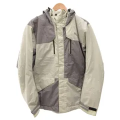 プーマ PUMA 中綿ジャケット ブルゾン フード 配色切替 ロゴプリント M グレー 白系 /FF