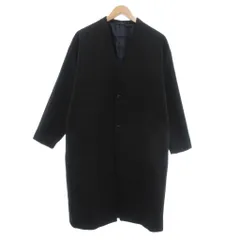 ジュンレッド JUNRed ウォームクロスノーカラーMAXIコート ロング丈 M ブラック /UOのサムネイル