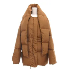 6 ROKU BEAUTY&YOUTH B&Y ロク ビューティーアンドユース HOODED STOLE DOWN JACKET ダウンジャケット フード付き オーバーサイズ ジップアップ 36 ブラウン /UO