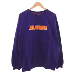 エクストララージ X-LARGE タグ付き STANDARD LOGO CREWNECK SWEAT スウェット トレーナー ロゴ 長袖 XL 紫 パープル /FF