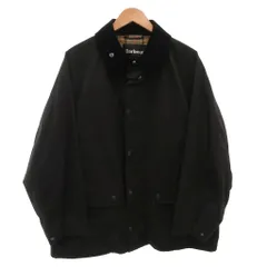 バブアー Barbour BORROWDALE FREAK’S STORE別注 カバーオール ショートコート ジャケット 襟コーデュロイ 裏地チェック 44 黒 ブラック /FFのサムネイル
