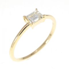 エメラルドカットダイヤモンド type2A リング k18 0.596ct - メルカリ