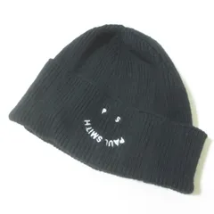 BM178　ポール・スミス Paul Smith JUNIOR  PS HAPPY ニットワッチ　ニット帽　帽子　キッズ　ブラック　52-56cmのサムネイル