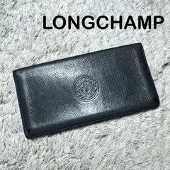 LONGCHAMP ロンシャン 長財布 レザー 本革 ブラックのサムネイル