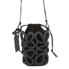 ロエべ ショルダーバッグ インフレーテッド ポケット アナグラム カットアウト ラバー/レザー C630G26X01 LOEWE 黒