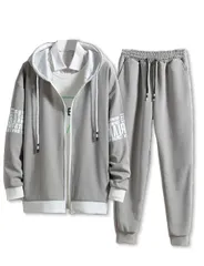 [スロウライド] メンズ 紳士 男 男の子 男児 男子 男性 男性用 学生 大人 子ども 子供 こども ジュニア カジュアル ウェア 上下セット ジャージ スウェット フード セットアップ トレーナー パーカー ぱーかー ズボン ず [ライトグレー] [4L]