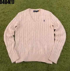 ポロラルフローレン ケーブル ニット Vネック アイボリー S 正規品