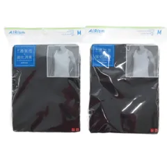 ユニクロ UNIQLO 25SS エアリズム デオドラントメッシュ タンクトップ 2点セット まとめ M 黒 ブラック /UO