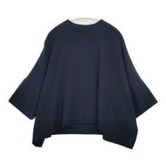 ARTS&SCIENCE 鹿の子 プルオーバー 091-L692-071 ワイド 半袖Ｔシャツ カットソー ネイビー レディース アーツ&サイエンス【中古】6-0329M♪のサムネイル