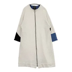 DOT MELT スウェット ロング丈 ジップアップ カーディガン ライトグレー ブラック レディース ドットメルト【中古】6-0329M△