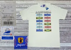 ⚠️⚠️ デットストック LAサイズ FIFA WORLD CUP FRANCE98 ワールドカップ 98年フランス大会 日本代表 対戦表 サッカー Tシャツ