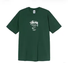 XL NIKE×ステューシー ナトゥーシー ワールドツアー 半袖 Tシャツ グリーン