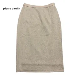 ●棚番号あ52 pierre cardin ピエールカルダン Lサイズ ベージュ系タイトスカート 上品 大人 フォーマル　レディースのサムネイル