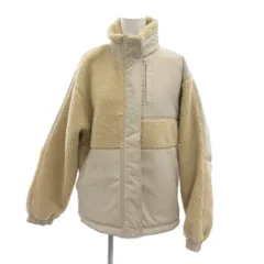 アディダス adidas タグ付き フリースジャケット W WORD ボアジャケット M ベージュ スタンドカラー ボア切り替え ドロスト JG8222 /HW ■ECG003