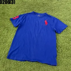 キッズ ポロラルフローレン ビックポニー ブルー 半袖 Tシャツ 10-12