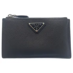 PRADA (プラダ) サフィアーノ トライアングル レザー カードケース 2MC086 ブラック