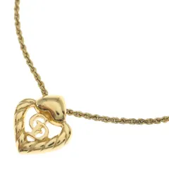 Christian Dior (クリスチャンディオール) CDロゴ ツイストハートネックレス ゴールド
