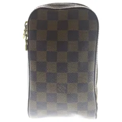 LOUIS VUITTON (ルイヴィトン) ダミエジェロニモス ショルダーバッグ ウエストバッグ ボディバッグ ブラウン レザー×PVC N51994 ゴールド金具のサムネイル