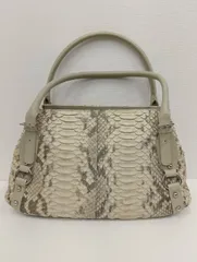 【中古品】 パイソン ハンドバッグ 肩掛け 手提げ バッグかばん 現状品