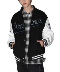 【人気商品】[ウィゴー] 男女兼用 メルトン パデッド スタジャン メンズ BIG アウター 服 ブルゾン カジュアル ワッペン ストリート 防寒 あったか ギフト プレゼント クリスマスプレゼント 秋服 冬服 春 秋 冬 メンズ