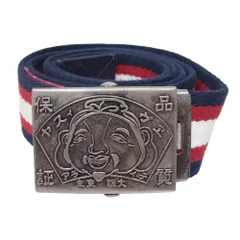 EVISU エヴィス 大黒様バックル GI ベルト ガチャベルト ネイビー系 36【中古】のサムネイル