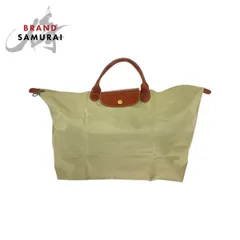 Longchamp ロンシャン ル・プリアージュ ベージュ ブラウン ゴールド金具 L1625089P71 トートバッグ ハンドバッグ レディース 600021【中古】