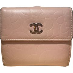 美品】シャネル 三つ折り財布 カメリア ピンク フラワー - メルカリ