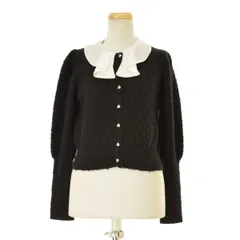 【CELFORD】CWNT225059 フリルカラー付きビジューカーデ長袖カーディガン