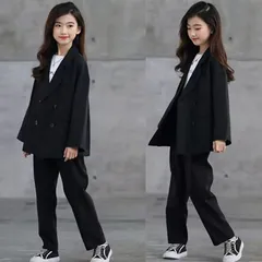 人気商品 2点セット 女の子 スーツ パンツスーツ キッズスーツ 子供 スーツ セットアップ 女の子 ジャケット+パンツ 女の子 卒業式 卒園式 結婚式 発表会 入学式 フォーマル スーツ ジュニア 韓国子供服 七五三