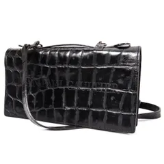 ジャンポールゴルチエJean Paul GAULTIER クロコ型押しレザー2Wayハンドルミニバッグ 黒のサムネイル