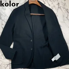 極美品/2016年製(M位)●Kolor カラー ハイゲージ ニット テーラード ジャケット ブレザー ウール 中肉厚 メンズ ブラック 黒 アンコン 羊毛のサムネイル