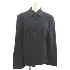 エヴェックス バイ クリツィア EVEX by KRIZIA ジャケット 上着 40 チャコールグレー 丸襟 長袖 無地 /NP ■ECB002