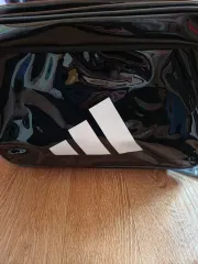 アディダス ブラック エナメル スポーツバッグ