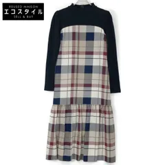 BLUE LABEL CRESTBRIDGE ブルーレーベルクレストブリッジ ﾍﾞｰｼﾞｭ ｸﾚｽﾄﾌﾞﾘｯｼﾞﾁｪｯｸﾄﾞﾋﾞｰｶﾗｰﾍﾟﾝﾃﾚｺｺﾝﾋﾞﾄﾞﾚｽ 36