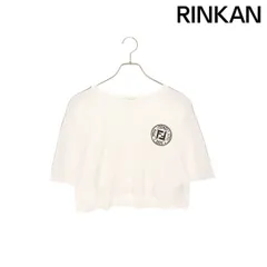 フェンディ  FAF114 ADHA ズッカ柄クロップドTシャツ レディース M