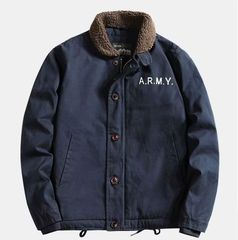 N1 ジャケット デッキジャケット ネイビー 紺色 ジャケット 内ボア L 