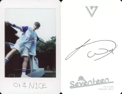 【中古】コレクションカード(男性) SEVENTEEN/WOOZI(ウジ)/全身・両手広げ・片足立ち/CD「Love ＆ Letter repackage album」封入特典トレカ